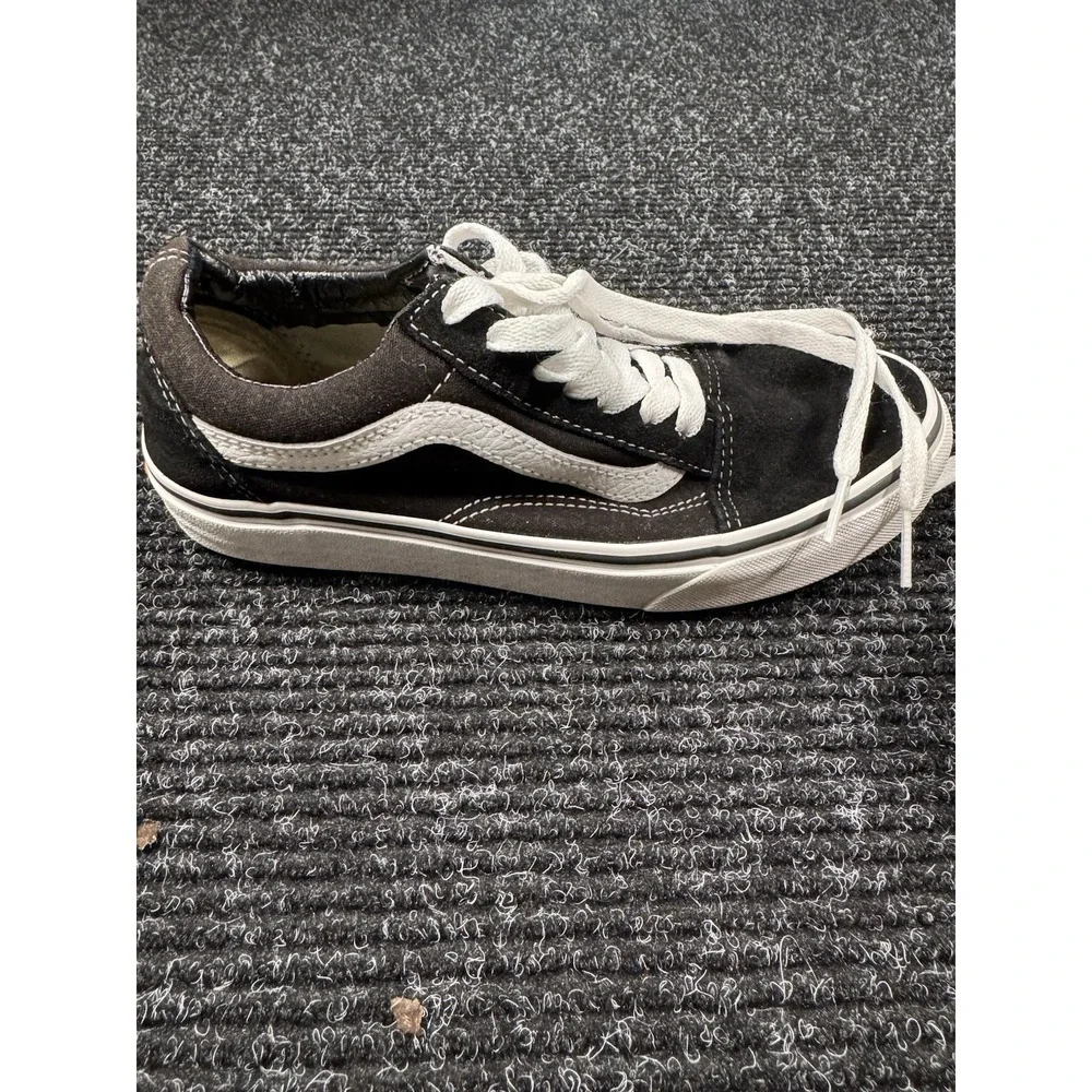 Vans Old Skool Suede Canvas Brown White Sneakers Men 5 Women 6.5 Skate Shoes
